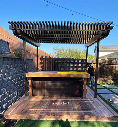 Cedar Decking in Huntington Park