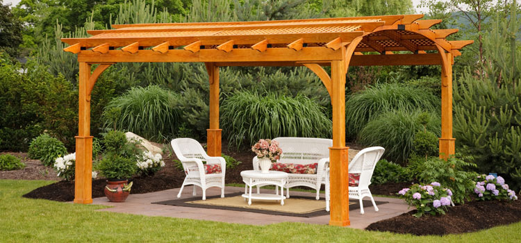 Cedar Wood Pergola Installation in Huntington Park, CA